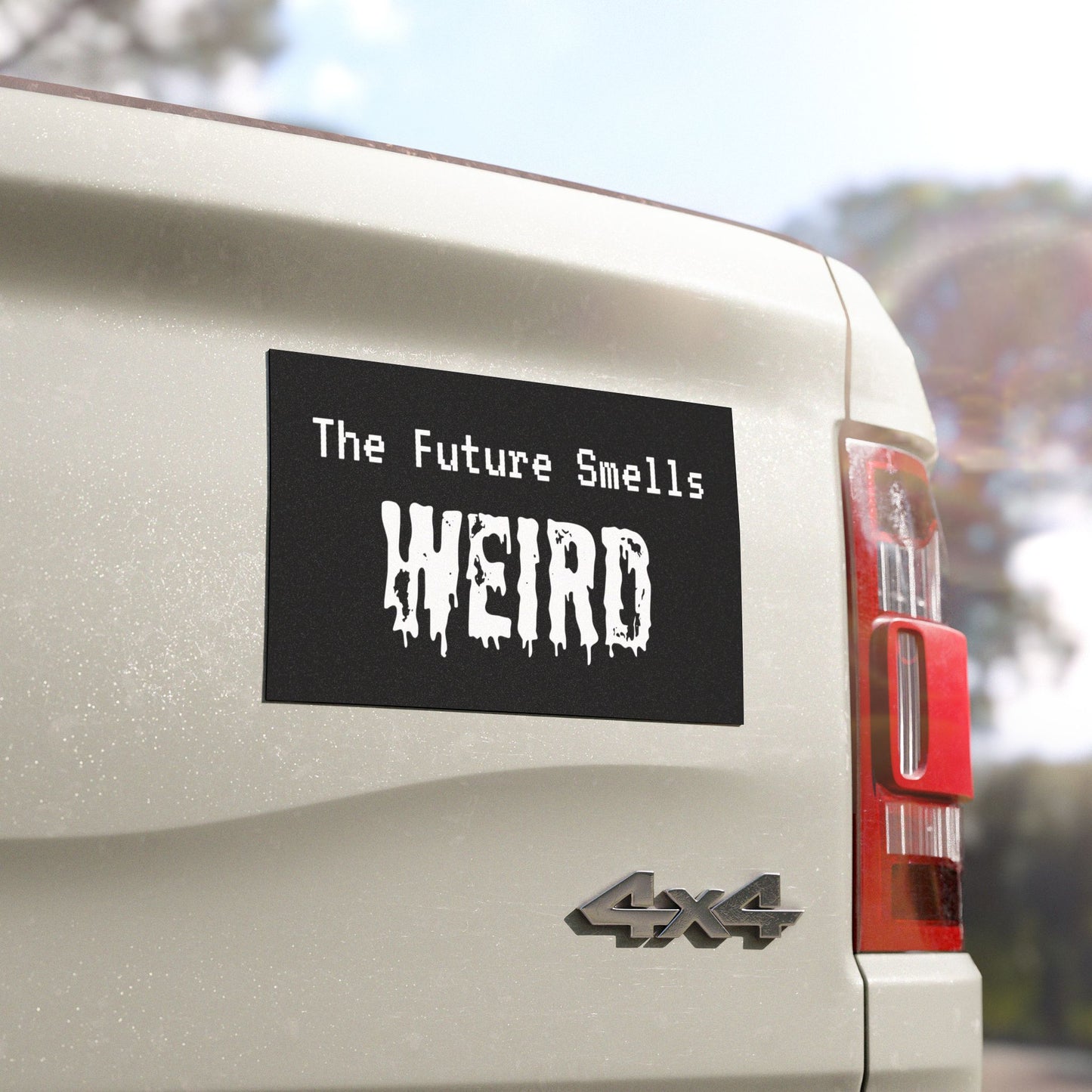 The Future Smells Weird Car Magnet